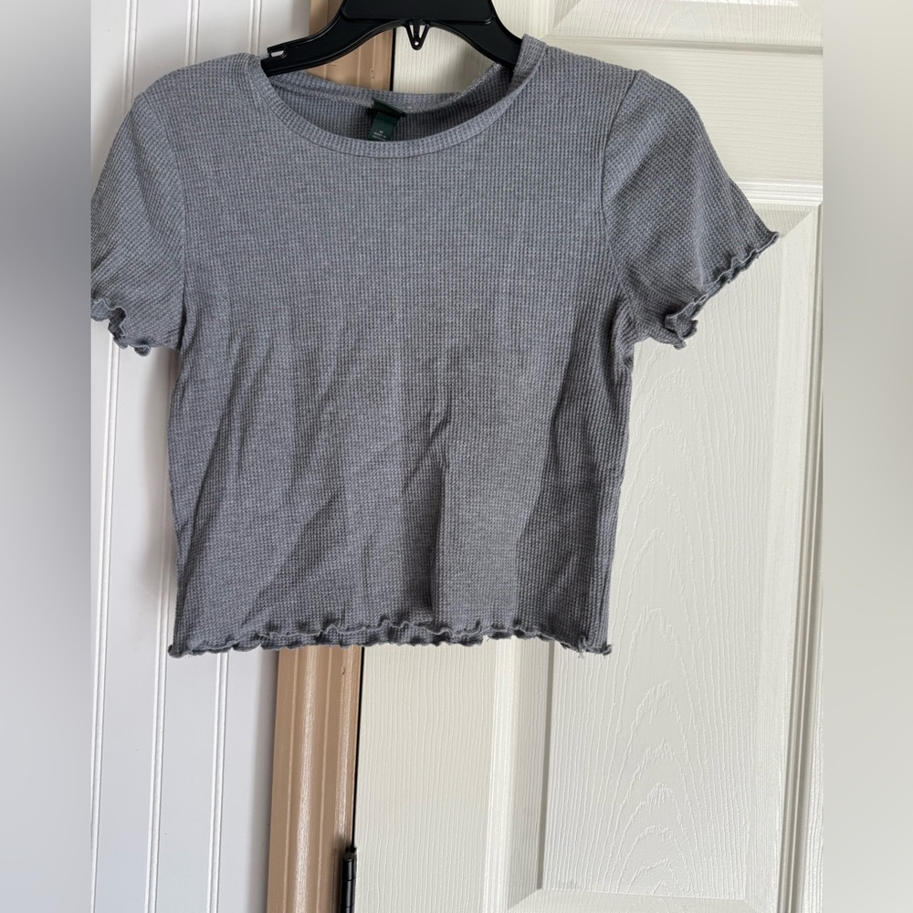Wild Fable Heather Gray Crop Top